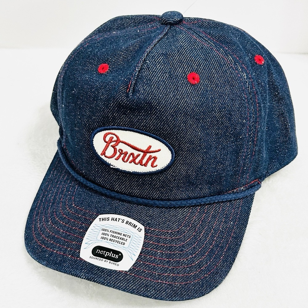Brixton‎ Parsons Denim A-Frame Rope Hat Cap Snapback Adjustable Blue Outdoors